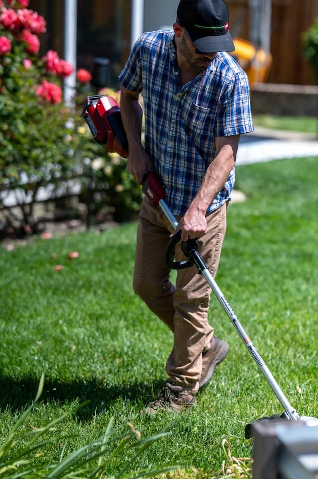 Our landscaping team at work